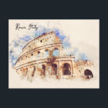 Colosseum. Rome, Italië Briefkaart<br><div class="desc">Het Colosseum is het belangrijkste symbool van Rome. Het is een opleggende constructie die, met bijna 2.000 jaar geschiedenis, je op tijd zal terugbrengen om de manier van leven in het Romeinse Rijk te ontdekken. De bouw van het Colosseum begon in het jaar 72 onder het imperium Vespasian en werd...</div>