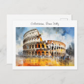 Colosseum - Rome Italië Briefkaart (Voorkant / Achterkant)