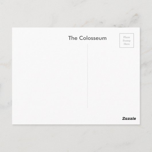 Colosseum. Rome, Italië Briefkaart (Achterkant)