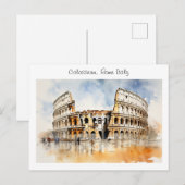 Colosseum - Rome Italië Briefkaart (Voorkant / Achterkant)