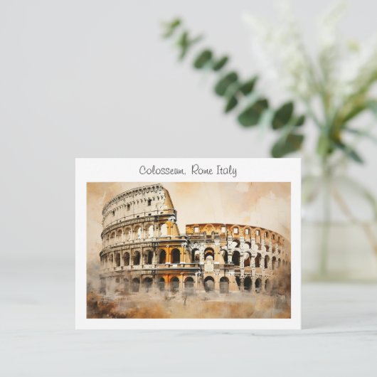 Colosseum - Rome Italië Briefkaart (Staand voorkant)