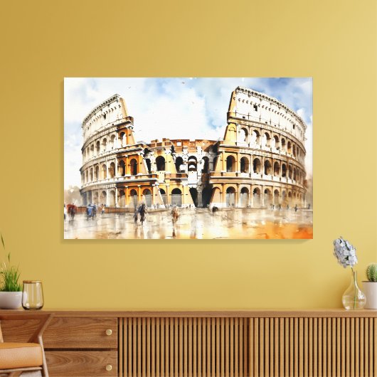Colosseum, Rome - Italië Canvas Print (Insitu (Woonkamer))
