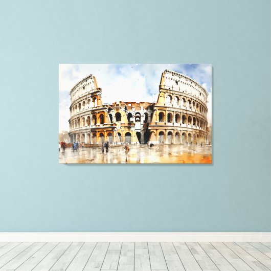 Colosseum, Rome - Italië Canvas Print (Insitu (Houten vloer))