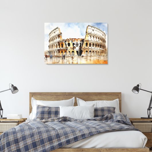 Colosseum, Rome - Italië Canvas Print (Insitu (Slaapkamer))