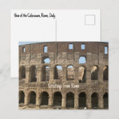 Colosseum, Rome, Italië Design Briefkaart (Voorkant / Achterkant)