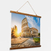 Colosseum Rome Italië Hangend Wandkleed (Gebogen)