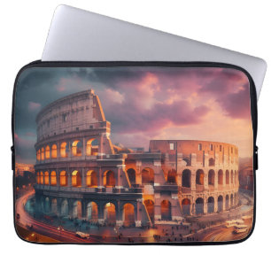 Colosseum Rome Italië Reis in Vintage Stijl Laptop Sleeve