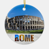 Colosseum Rome Italië Reis met kerstmis Keramisch Ornament (Voorkant)
