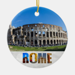 Colosseum Rome Italië Reis met kerstmis Keramisch Ornament
