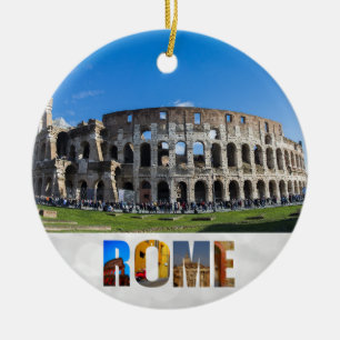 Colosseum Rome Italië Reis met kerstmis Keramisch Ornament