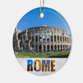 Colosseum Rome Italië Reis met kerstmis Keramisch Ornament (Links)