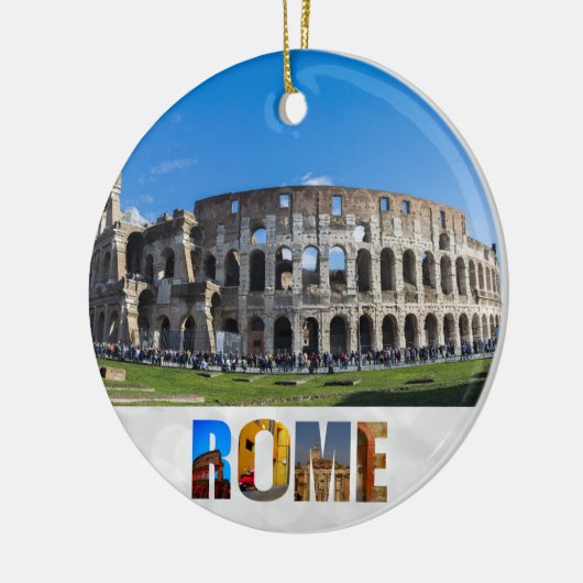 Colosseum Rome Italië Reis met kerstmis Keramisch Ornament (Links)