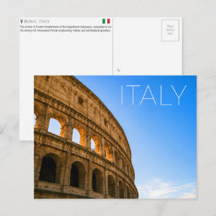 Colosseum, Rome, Italië Reisansichtkaart Briefkaart