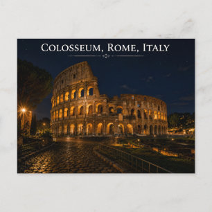 Colosseum, Rome, Italië 's Nachts Briefkaart