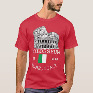 Colosseum Rome Italië Souvenir met Italiaanse Vlag T-shirt