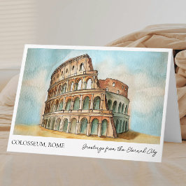 Colosseum Rome Italië Toerisme Wenskaart Kaart