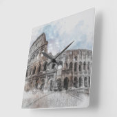 Colosseum Rome Italië Vierkante Klok (Hoek)