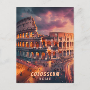 Colosseum Rome Italië Vintage reizen Briefkaart