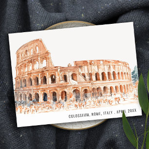 Colosseum Rome Italië Waterverf Italiaans reizen Briefkaart