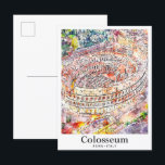 Colosseum Rome Italië Waterverf Schets Hand geteke Briefkaart<br><div class="desc">Colosseum Rome Italië Waterverf Schets Hand getekend Illustratie</div>