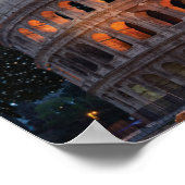 Colosseum Rome Italy Meets Space and UFO Poster (Hoek)