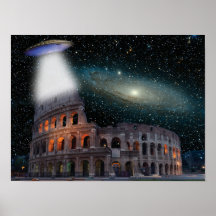 Colosseum Rome Italy Meets Space and UFO