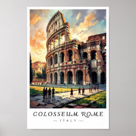 Colosseum Rome Italy Wall Art, Ancient Ruin Poster
