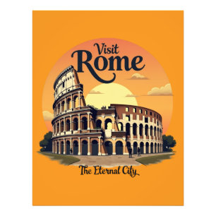 Colosseum Rome Vintage Design Foto Afdruk