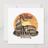 Colosseum Rome Vintage Travel Design Kaart (Voorkant)