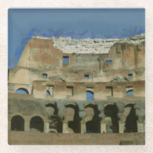 Colosseum schilderij, Rome Glazen Onderzetter