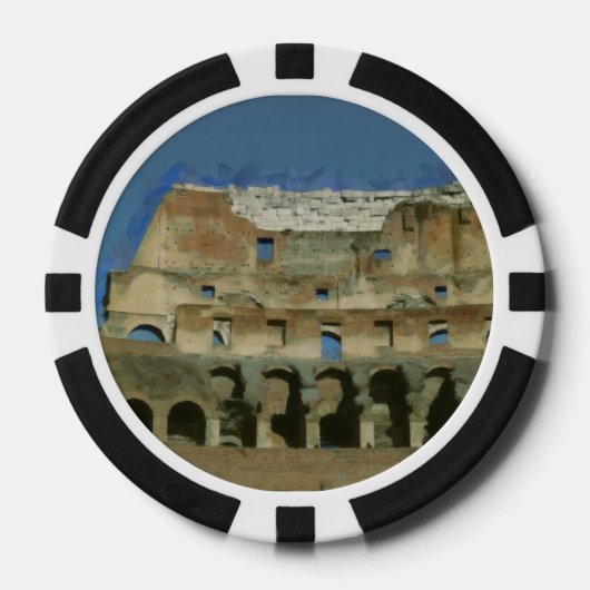 Colosseum schilderij, Rome Pokerchips (Voorkant)