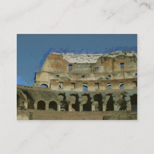Colosseum schilderij, Rome Visitekaartje (Achterkant)
