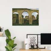Colosseum Seen through the Arcades in Rome, Italië Poster (Thuiskantoor)
