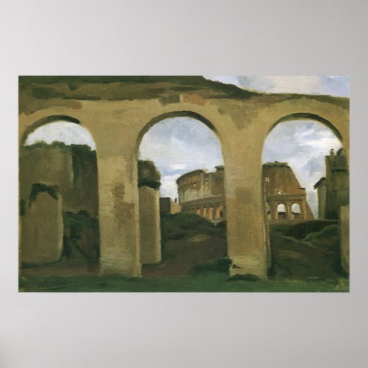 Colosseum Seen through the Arcades in Rome, Italië Poster (Voorkant)