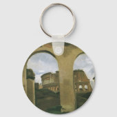 Colosseum Seen through the Arcades in Rome, Italië Sleutelhanger (Achterkant)