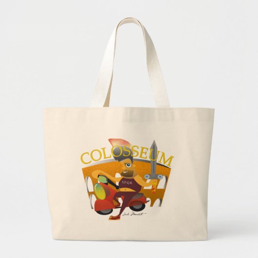 "Colosseum" Sjabloon Grote Tote Bag (Voorkant)