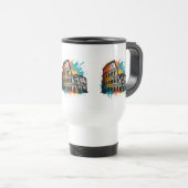 Colosseum Street Art – kleurrijk monument in Rome Reisbeker (Voorkant rechts)