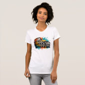 Colosseum Street Art – kleurrijk monument in Rome T-shirt (Voorkant volledig)