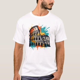 Colosseum Street Art – kleurrijk monument in Rome T-shirt
