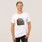 Colosseum Street Art – kleurrijk monument in Rome Tri-Blend Shirt (Voorkant volledig)