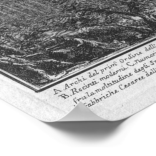 Colosseum van Giovanni Battista Piranesi Poster (Hoek)