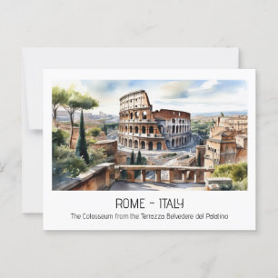 Colosseum waterverf Rome attractie Tourist Curio Briefkaart