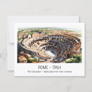 Colosseum waterverf uitzicht Rome momento Briefkaart