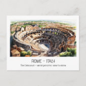 Colosseum waterverf uitzicht Rome momento Briefkaart (Voorkant)