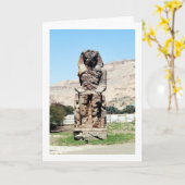 Colossi van Memnon-standbeeld, Luxor, Egypte Kaart (Gele Bloem)