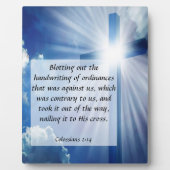 Colossians 2:14 Plaque Fotoplaat (Voorkant)