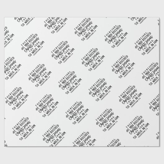 Colossians 2:6 tweekleppig versneden papier (Vlak)