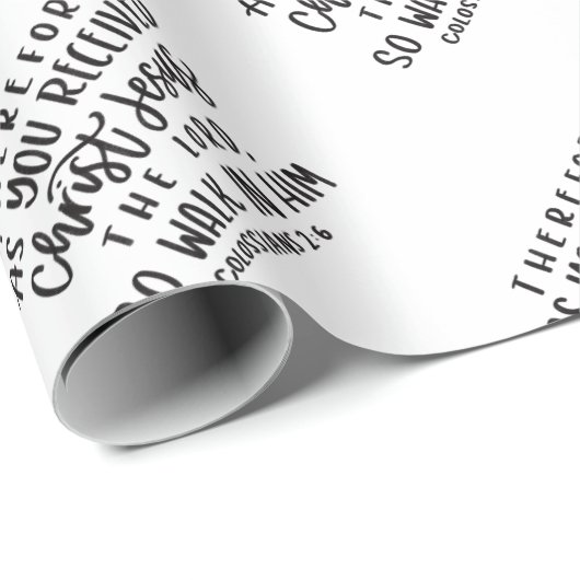 Colossians 2:6 tweekleppig versneden papier (Rol Hoek)