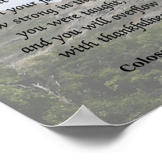 Colossians 2:7, Bijbelse versie Poster (Hoek)