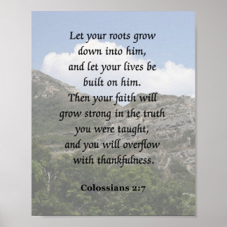 Colossians 2:7, Bijbelse versie Poster